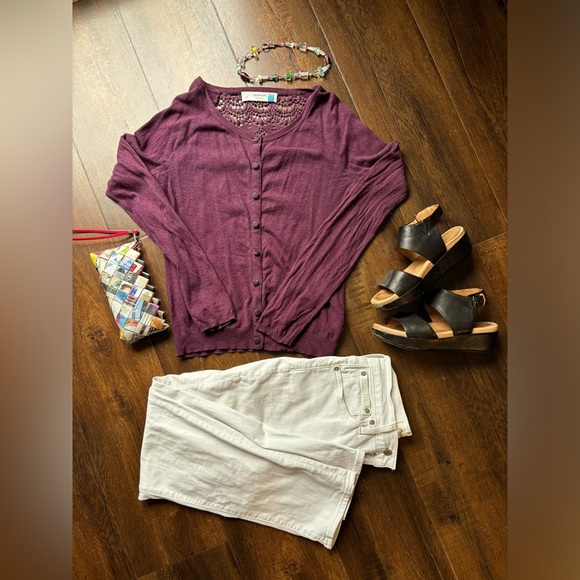 Anthropologie Sparrow lace-back cardigan sweater - size small - Picture 1 of 5